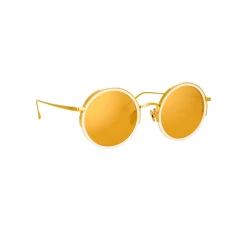 Ralph & Russo Watson Round Sunglasses In Cream Women's