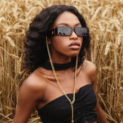 LINDA FARROW (U.K.) Women's Mya Rectangular Sunglasses In Tortoiseshell