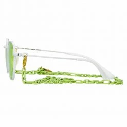 Linda Farrow Alessandra Rich 1 C8 Rectangular Sunglasses