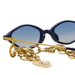 Linda Farrow Alessandra Rich 3 C3 Angular Sunglasses