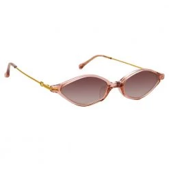 Linda Farrow Alessandra Rich 3 C6 Angular Sunglasses Women's