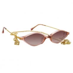 Linda Farrow Alessandra Rich 3 C6 Angular Sunglasses Women's