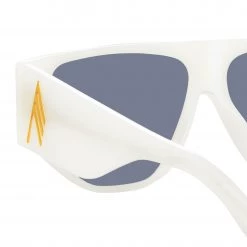 The Attico Ivan Angular Sunglasses In White 8 The Attico Ivan Angular Sunglasses In White