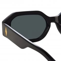 Women's The Attico Irene Angular Sunglasses In Black