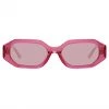 The Attico Irene Angular Sunglasses In Strawberry Women's