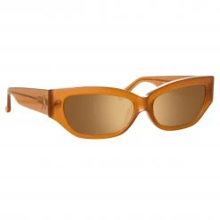The Attico Vanessa Cat Eye Sunglasses In Brown
