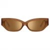 The Attico Vanessa Cat Eye Sunglasses In Brown