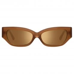 The Attico Vanessa Cat Eye Sunglasses In Brown