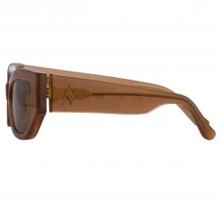 The Attico Vanessa Cat Eye Sunglasses In Brown
