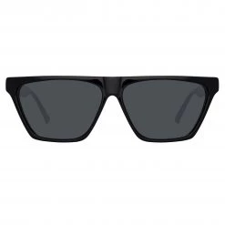 Women's The Attico Erin Flat Top Sunglasses In Black