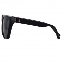 Women's The Attico Erin Flat Top Sunglasses In Black