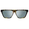 Women's The Attico Erin Flat Top Sunglasses In Tortoiseshell