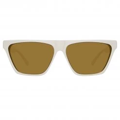 The Attico Erin Flat Top Sunglasses In White Women's