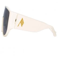 Women's The Attico Iman Shield Sunglasses In White