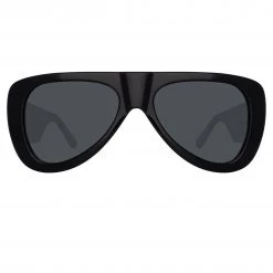 The Attico Edie Aviator Sunglasses In Black