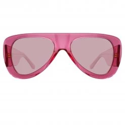 The Attico Edie Aviator Sunglasses In Strawberry