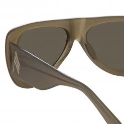 Women's The Attico Edie Aviator Sunglasses In Silver