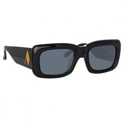 Women's The Attico Marfa Rectangular Sunglasses In Black