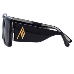Women's The Attico Marfa Rectangular Sunglasses In Black