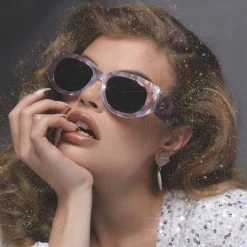 LINDA FARROW (U.K.) Debbie D-Frame Sunglasses In Renaissance