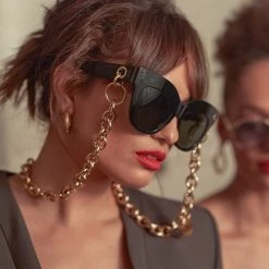 Linda Farrow Women's The Dunaway | Oversized Sunglasses In Black Frame (C1)