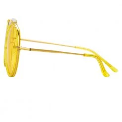 Linda Farrow Women's Dries Van Noten 188 C2 Aviator Sunglasses 6 Linda Farrow Women's Dries Van Noten 188 C2 Aviator Sunglasses