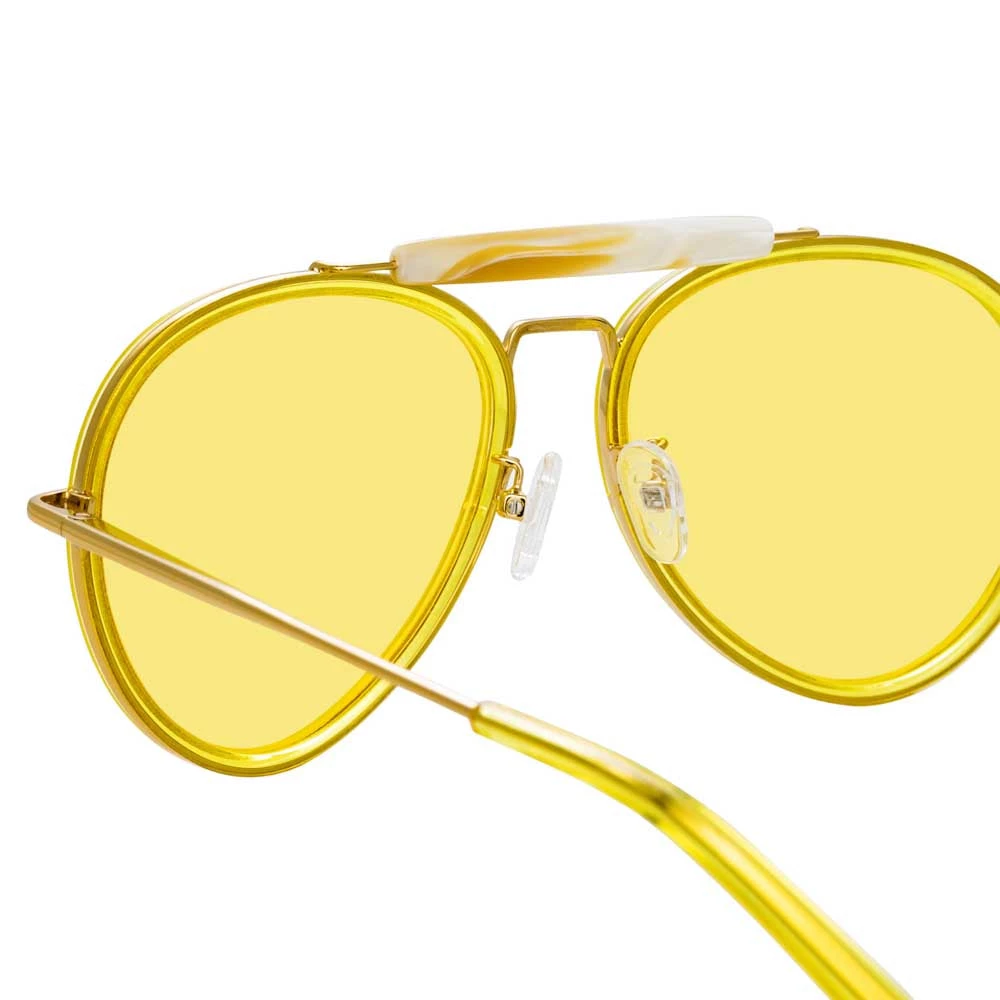 Linda Farrow Women's Dries Van Noten 188 C2 Aviator Sunglasses 4 Linda Farrow Women's Dries Van Noten 188 C2 Aviator Sunglasses