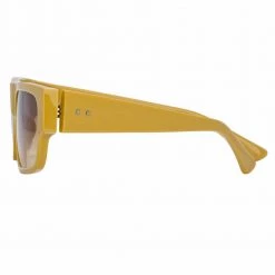Linda Farrow Dries Van Noten 189 C3 Rectangular Sunglasses Women's 6 Linda Farrow Dries Van Noten 189 C3 Rectangular Sunglasses Women's