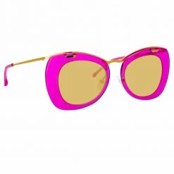 Linda Farrow Dries Van Noten 193 C2 Cat Eye Sunglasses Women's