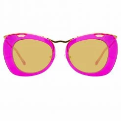 Linda Farrow Dries Van Noten 193 C2 Cat Eye Sunglasses Women's