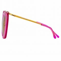 Linda Farrow Dries Van Noten 193 C2 Cat Eye Sunglasses Women's