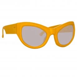 Women's Dries Van Noten Wrap Sunglasses In Yellow