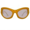 Women's Dries Van Noten Wrap Sunglasses In Yellow