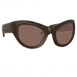 Women's Dries Van Noten Wrap Sunglasses In Brown