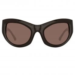 Women's Dries Van Noten Wrap Sunglasses In Brown