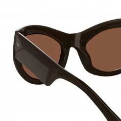 Women's Dries Van Noten Wrap Sunglasses In Brown