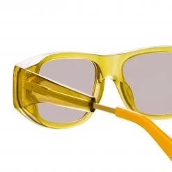 Dries Van Noten D-Frame Sunglasses In Yellow Women's