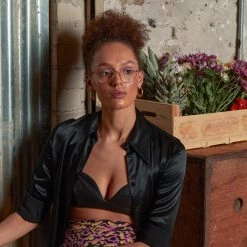 LINDA FARROW (U.K.) Women's Jules Oval Optical Frame In Light Gold And Brown 9 LINDA FARROW (U.K.) Women's Jules Oval Optical Frame In Light Gold And Brown