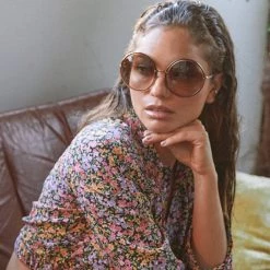 Linda Farrow Women's The Kew | Oversized Sunglasses In Brown Frame (C34)