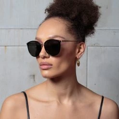 Linda Farrow The Kings | Oversized Sunglasses In Black Frame (C1)
