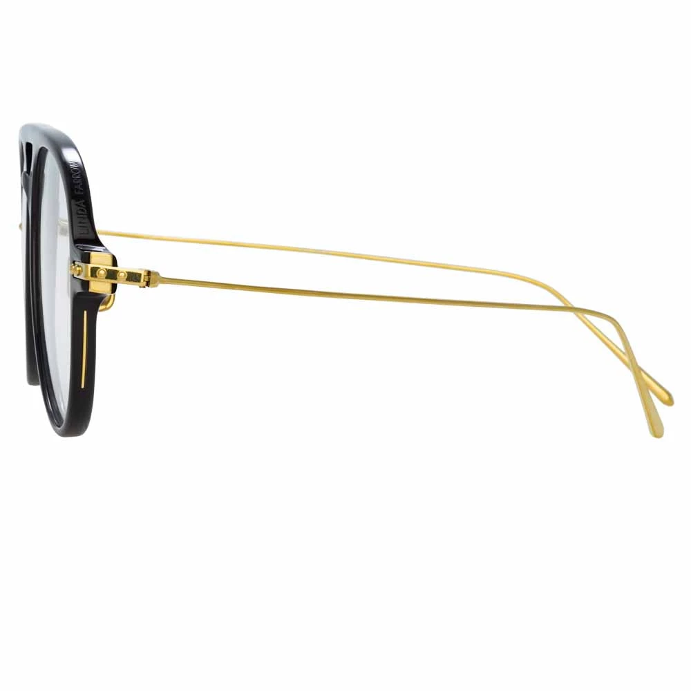 Linda Farrow Linear Gilles A C1 Aviator Optical Frame 3 Linda Farrow Linear Gilles A C1 Aviator Optical Frame