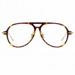 Linda Farrow Linear Gilles C2 Aviator Optical Frame