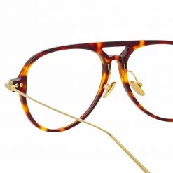 Linda Farrow Linear Gilles C2 Aviator Optical Frame