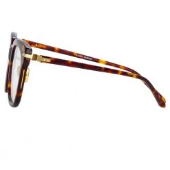 Linda Farrow Linear Empire Optical D-Frame In Tortoiseshell (Men's) Women's