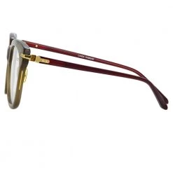 Linda Farrow Linear Women's Empire Optical D-Frame In Green