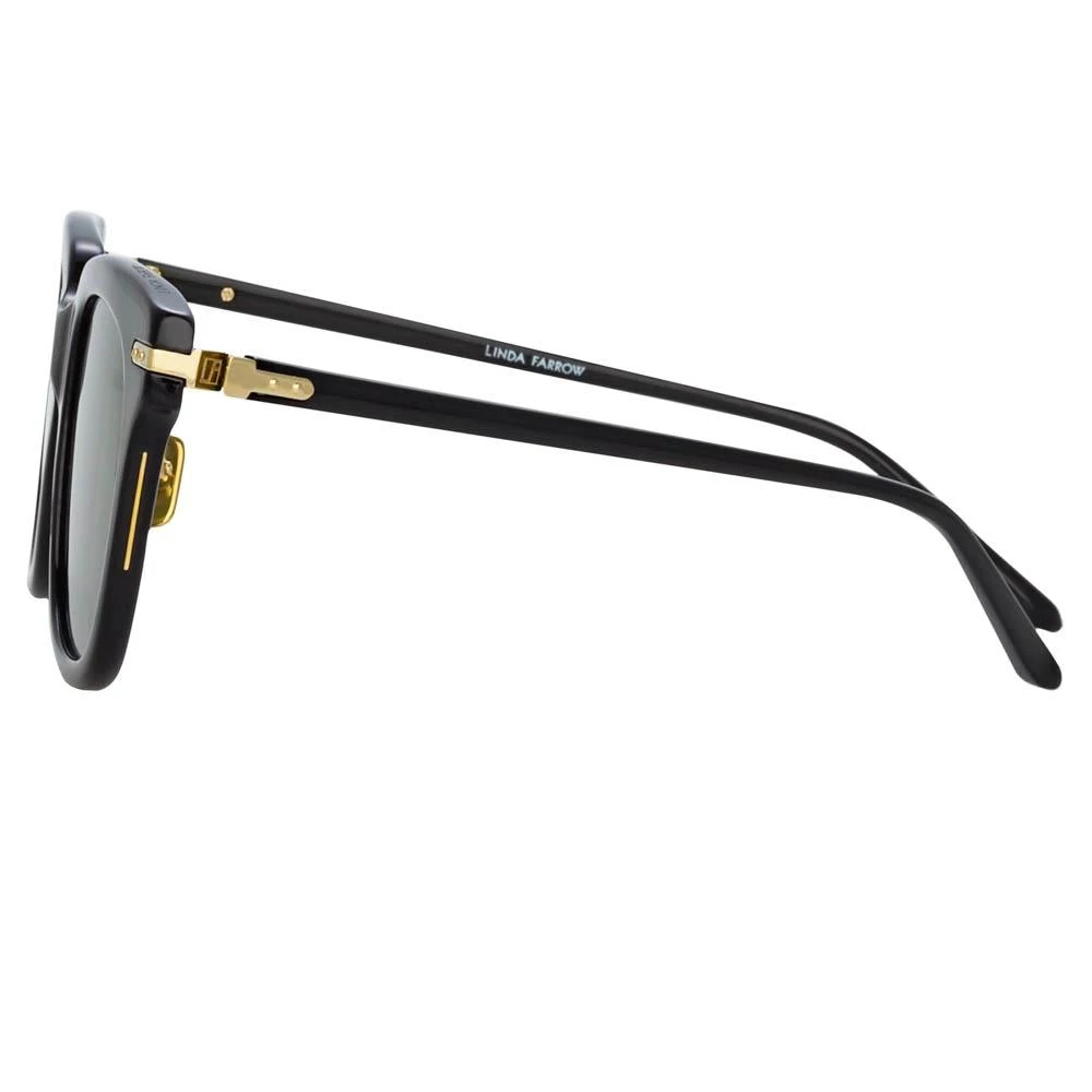 Linda Farrow Linear Women's Empire A D-Frame Sunglasses In Black 4 Linda Farrow Linear Women's Empire A D-Frame Sunglasses In Black