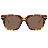 Linda Farrow Linear Empire A D-Frame Sunglasses In Tortoiseshell