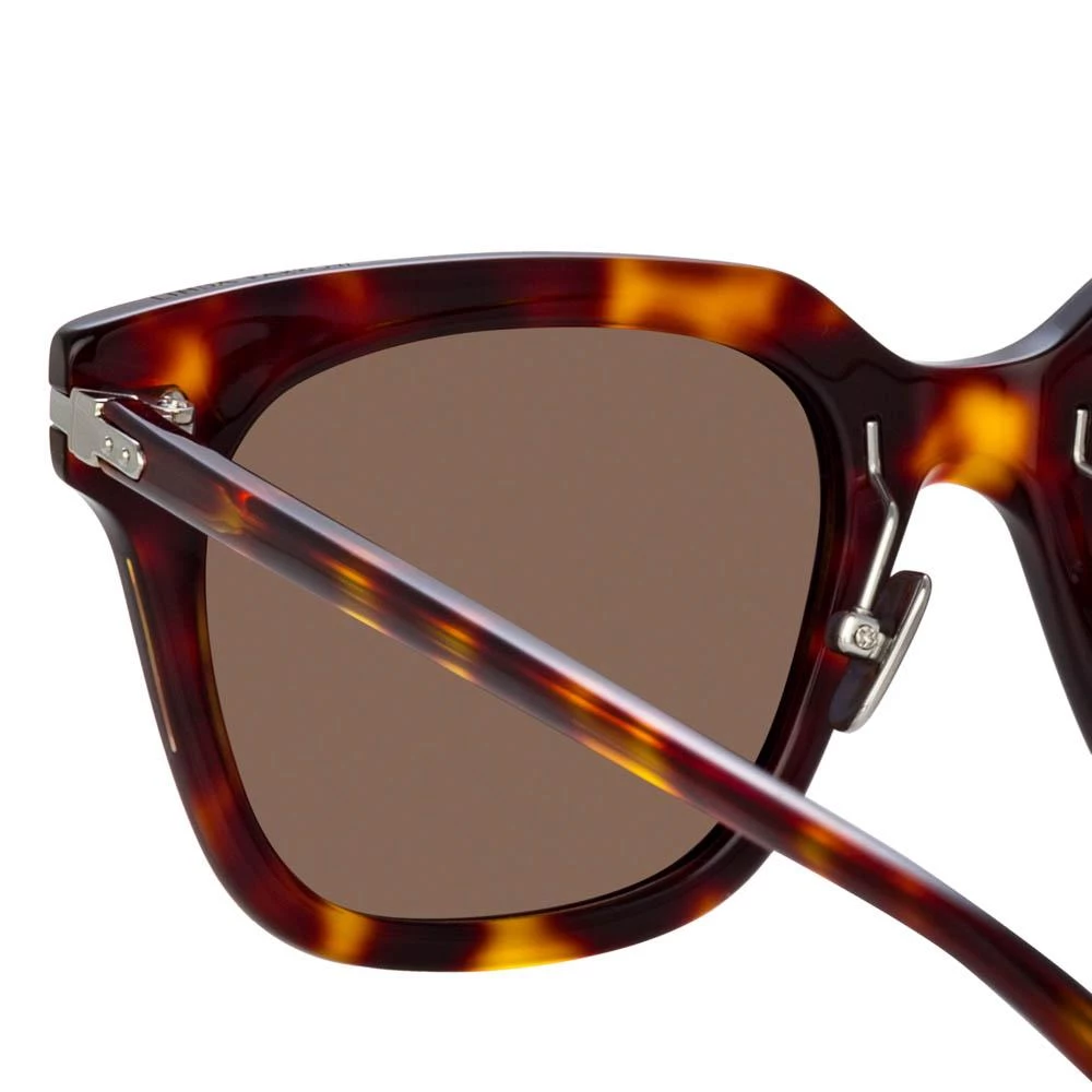 Linda Farrow Linear Empire A D-Frame Sunglasses In Tortoiseshell 4 Linda Farrow Linear Empire A D-Frame Sunglasses In Tortoiseshell