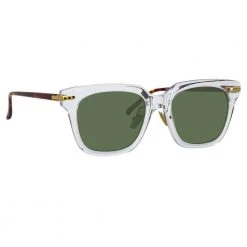 Linda Farrow Linear Women's Empire A D-Frame Sunglasses In Clear