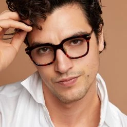 Linda Farrow Linear Empire Optical D-Frame In Tortoiseshell (Men's) Women's